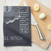 ビールシックスパックカスタムハンドタオル キッチンタオル (四つ折り)