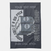 ビールシックスパックカスタムハンドタオル キッチンタオル (縦)