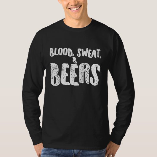 ビールシャツ血の汗とビール Tシャツ (正面)