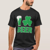 ビールシャムロックおもしろいSt pattys day飲む Tシャツ (正面)