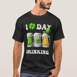 ビールシャムロックサンパトリックの日を飲む日が大好き Tシャツ