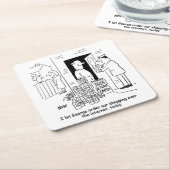 ビールショッピングのオンライン スクエアペーパーコースター (アングル)