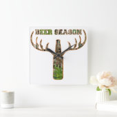 ビールシーズン狩りハンター用シーズンギフト スクエア壁時計 (ホーム)