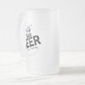 ビールジおもしろいョーク旅行またはパーティー曇りマグカップ フロストグラスビールジョッキ (正面左)