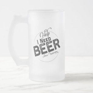 ビールジおもしろいョーク旅行またはパーティー曇りマグカップ フロストグラスビールジョッキ