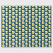 ビールジャグパターン（青） ラッピングペーパー (フラット)