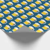 ビールジャグパターン（青） ラッピングペーパー (角)