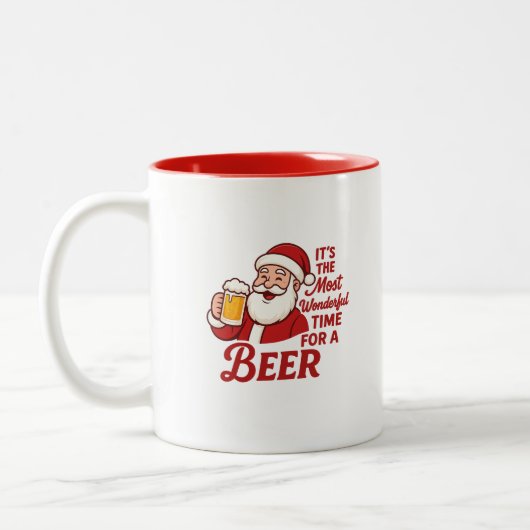 ビールジョッキで最高の時 ツートーンマグカップ (左)
