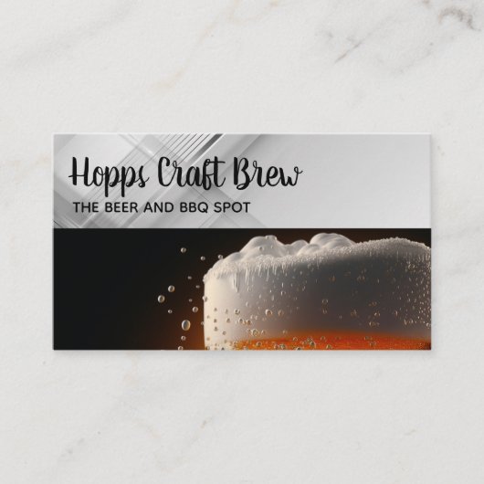 ビールジョッキ | 乾杯 | レストラン 名刺 (正面)