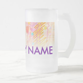 ビールジョッキ、桃色曇らされたマグ-ちょうど フロストグラスビールジョッキ