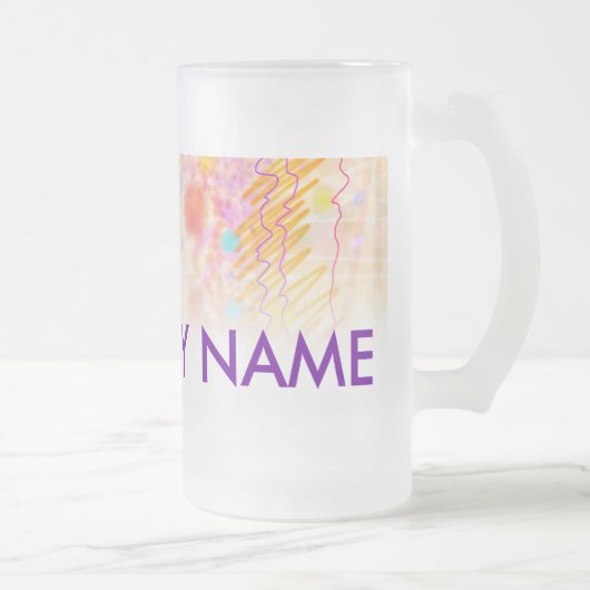 ビールジョッキ、桃色曇らされたマグ-ちょうど フロストグラスビールジョッキ (右)