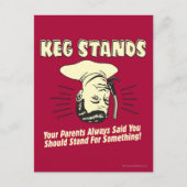 ビールジョークTシャツ:親はあるある ポストカード (正面)