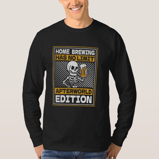 ビールスケルトンブルワー – Microbrewery Craft Home Bre Tシャツ (正面)