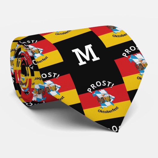 ビールスタイリッシュモノグラムのオクトーバーフェスト ネクタイ (ロール)