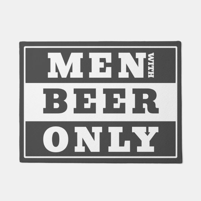 ビールスタイリッシュ好きの看板 ドアマット (正面)