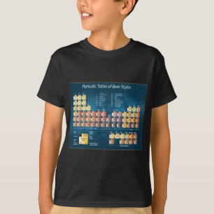 ビールスタイルの青い周期表 Tシャツ