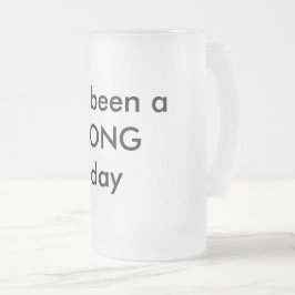 ビールスタイン長い一日だった フロストグラスビールジョッキ