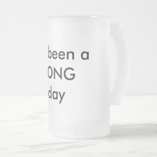 ビールスタイン長い一日だった フロストグラスビールジョッキ