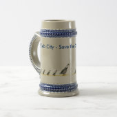 ビールステイン-ウズラを救って下さい- ビールジョッキ (正面左)