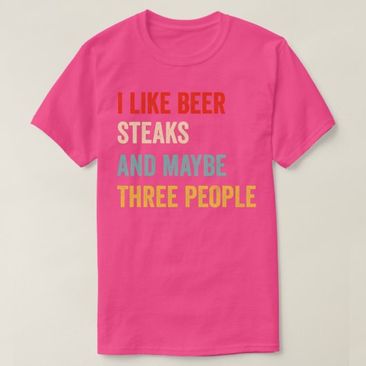 ビールステーキが好き Tシャツ (デザイン正面)