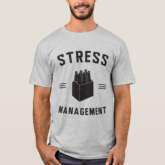 ビールストレス管理 Tシャツ (正面)