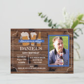 ビールズバースデーパーティー50th 60thフォトウッド招待状 招待状 (スタンド正面)