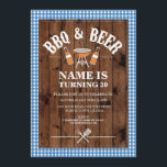 ビールズ&応援ズBBQバースデーパーティーアニーエイジ招待状 招待状<br><div class="desc">ウッ素朴ドバースデーパーティー招待状デザイン何歳の誕生日パーティーに最適。単に文字を変えてパーティー。バックプリントを含む</div>