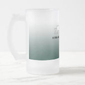 ビールソムリ最高のエリーグリーン白グラデーション写真 フロストグラスビールジョッキ (左)