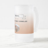 ビールソムリ最高のエ茶ホワイトグラディエント&フォト フロストグラスビールジョッキ (正面右)