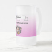 ビールソムリ最高のエ&ピンク白グラデーション&写真 フロストグラスビールジョッキ (正面右)