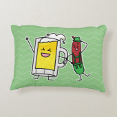 ビールソーセージオクトバーフェストオクトーバーフェストレデローセン アクセントクッション (裏面)