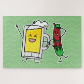 ビールソーセージオクトバーフェストオクトーバーフェストレデローセン ジグソーパズル (横)