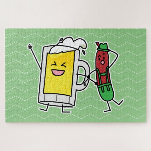 ビールソーセージオクトバーフェストオクトーバーフェストレデローセン ジグソーパズル (横)