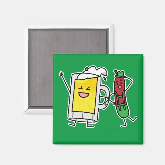 ビールソーセージオクトバーフェストオクトーバーフェストレデローセン マグネット (正面/裏面)