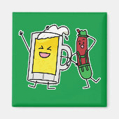 ビールソーセージオクトバーフェストオクトーバーフェストレデローセン マグネット (正面)