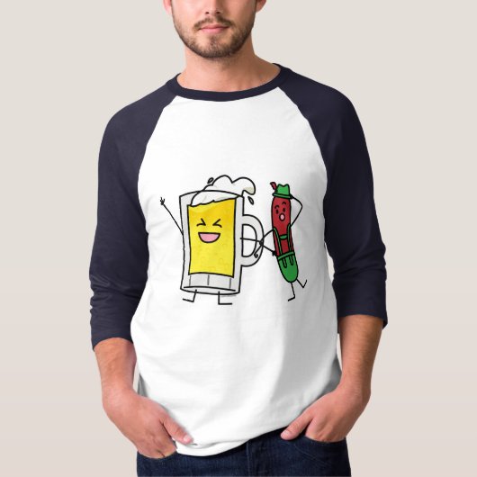 ビールソーセージオクトバーフェストオクトーバーフェストレデローセン Tシャツ (正面)