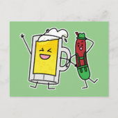 ビールソーセージOctoberfestオクトーバーフェストレダーホーゼン ポストカード (正面)