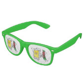 ビールソーセージOctoberfestオクトーバーフェストレダーホーゼン レトロサングラス (アングル)