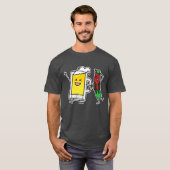 ビールソーセージOctoberfestオクトーバーフェストレダーホーゼン Tシャツ (正面フル)