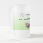 ビールソ最高のムリエグリーンホワイトのグラデーションと写真 フロストグラスビールジョッキ (正面左)