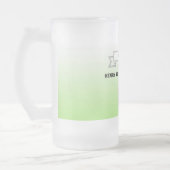 ビールソ最高のムリエグリーンホワイトのグラデーションと写真 フロストグラスビールジョッキ (左)
