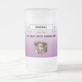 ビールソ最高のムリエバイオレットホワイトのグラデーションと写真 フロストグラスビールジョッキ (中央)