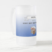 ビールソ最高のムリエ濃い青の白グラデーション写真 フロストグラスビールジョッキ (正面左)