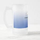 ビールソ最高のムリエ濃い青の白グラデーション写真 フロストグラスビールジョッキ (左)