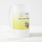 ビールソ最高のムリエ黄色のグラデーションと写真 フロストグラスビールジョッキ (正面左)