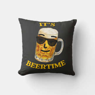 ビールタイムだね クールビール Tシャツ クッション