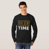 ビールタイムデジタル時計 ビール Tシャツ (正面フル)