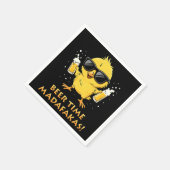 ビールタイムマダファカスおもしろいミームダックグースレトロ スタンダードカクテルナプキン (角)