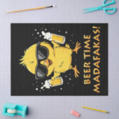 ビールタイムマダファカスおもしろいミームダックグースレトロ 薄葉紙 (クラフト)