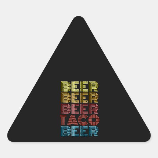 ビールタコフードおもしろいことわざメキシコCinco 三角形シール (正面)